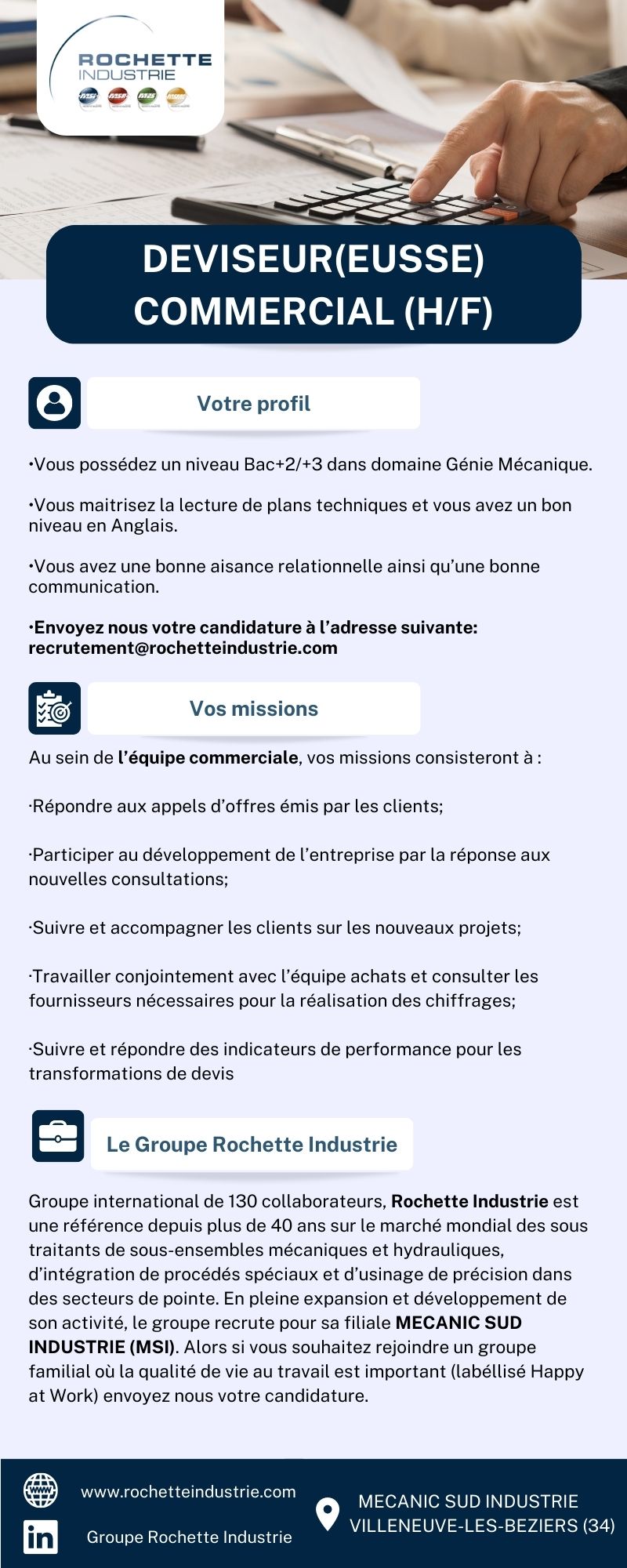 4-DEVISEUR(EUSSE) COMMERCIAL (HF) - Rochette industrie