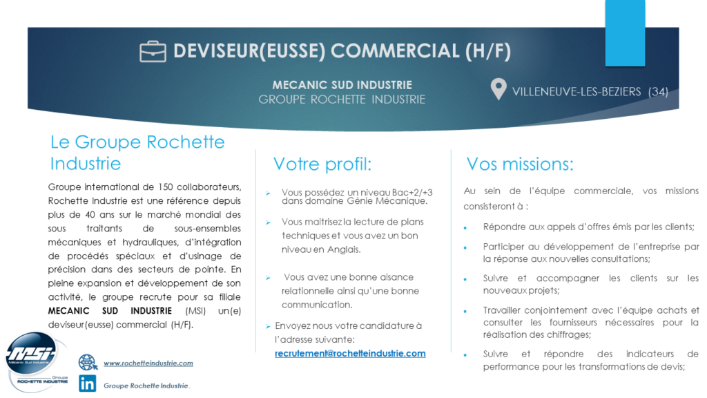 DEVISEUR COMMERCIAL - 2023 - Rochette industrie