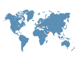 Carte du monde de nos clients mecanic sud after market